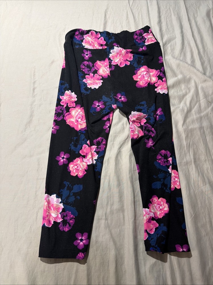 NO BOUNDARIES Juniors’ L (11-13) Basic Ankle Sueded Legging High Rise • Floral