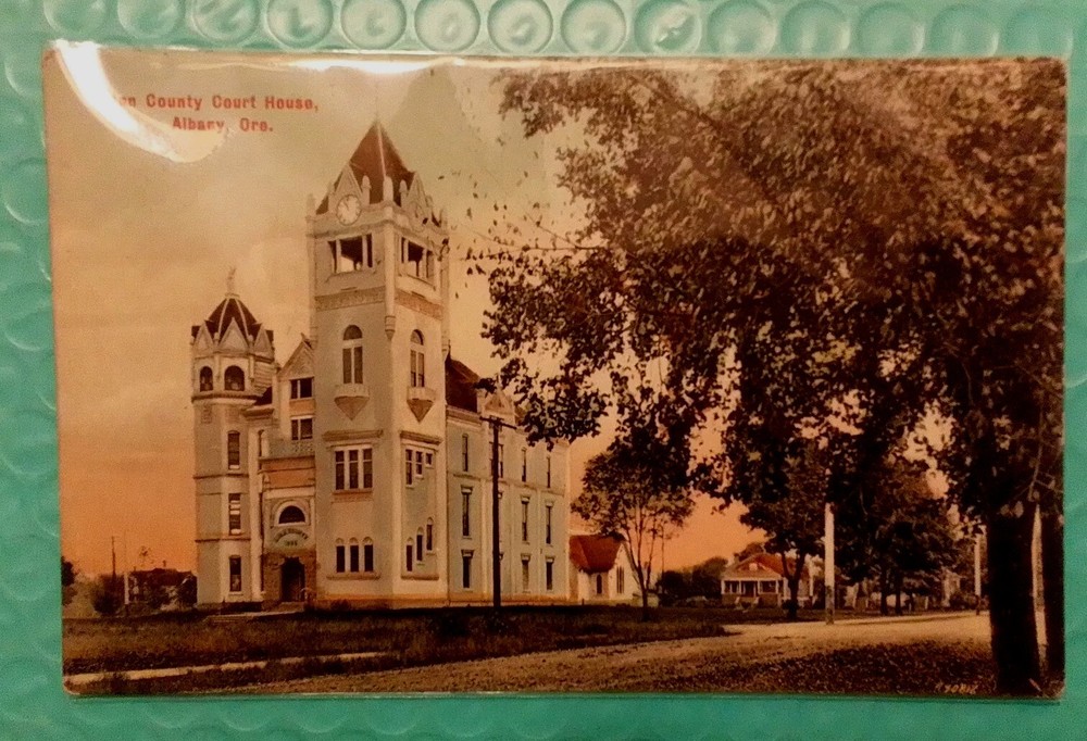 Antique Albany Oregon 1896 Linn County Courthouse Post Card Made In Germany