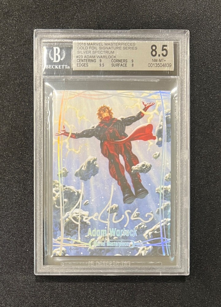 2016 Marvel Masterpieces Silver Spectrum Card #23 ADAM WARLOCK Beckett 8.5 NM/M+