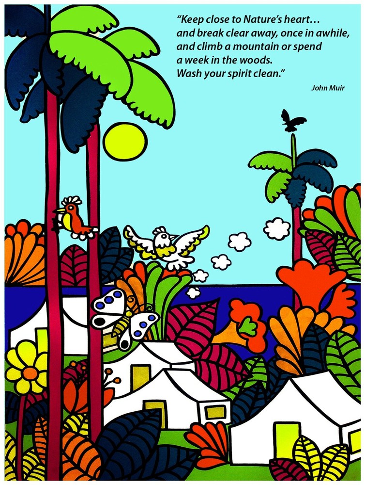 Inspirational Decor Poster.Nature wash your spirit clean.Quote Art Design.6161