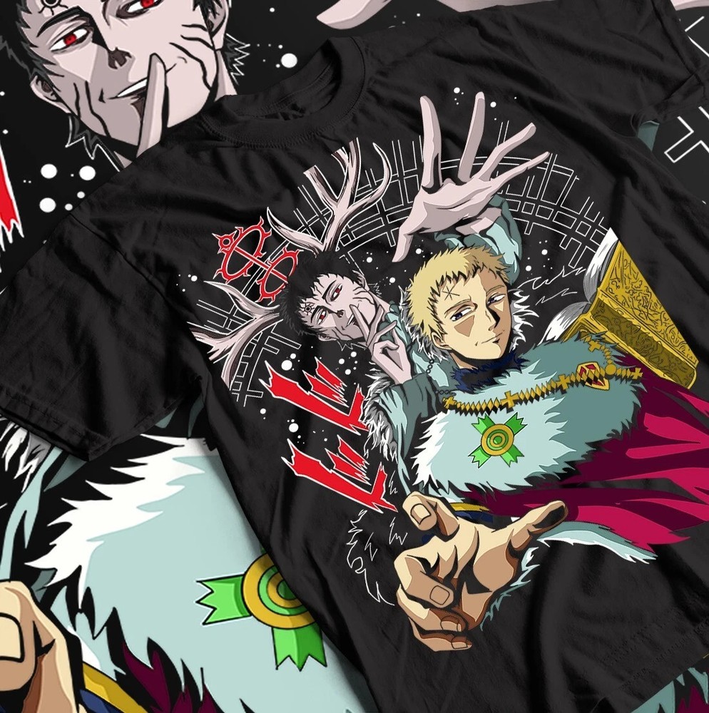 Asta Yuno T-shirt Black Clover Shirt Anime Manga Graphic Tee All Size