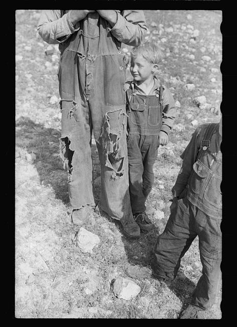 Photo:Missouri Ozark Farmer Family 1940 Child in Overalls Rural Scene