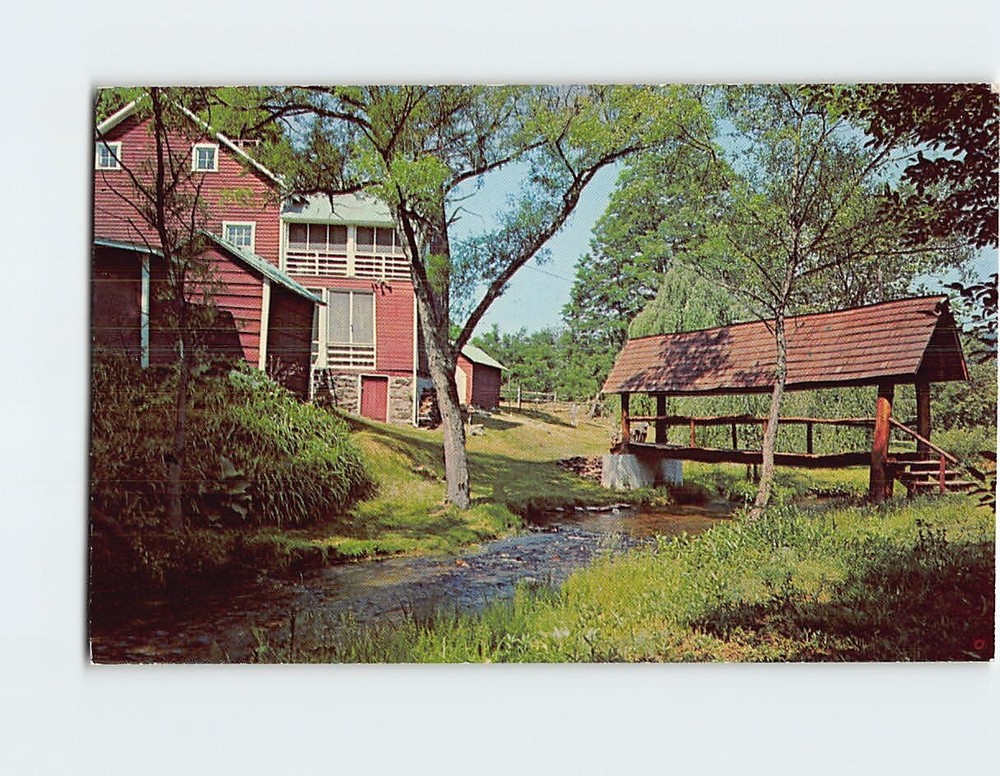 Postcard Hickory Bridge Farm & Covered Bridge Orrtanna Pennsylvania USA