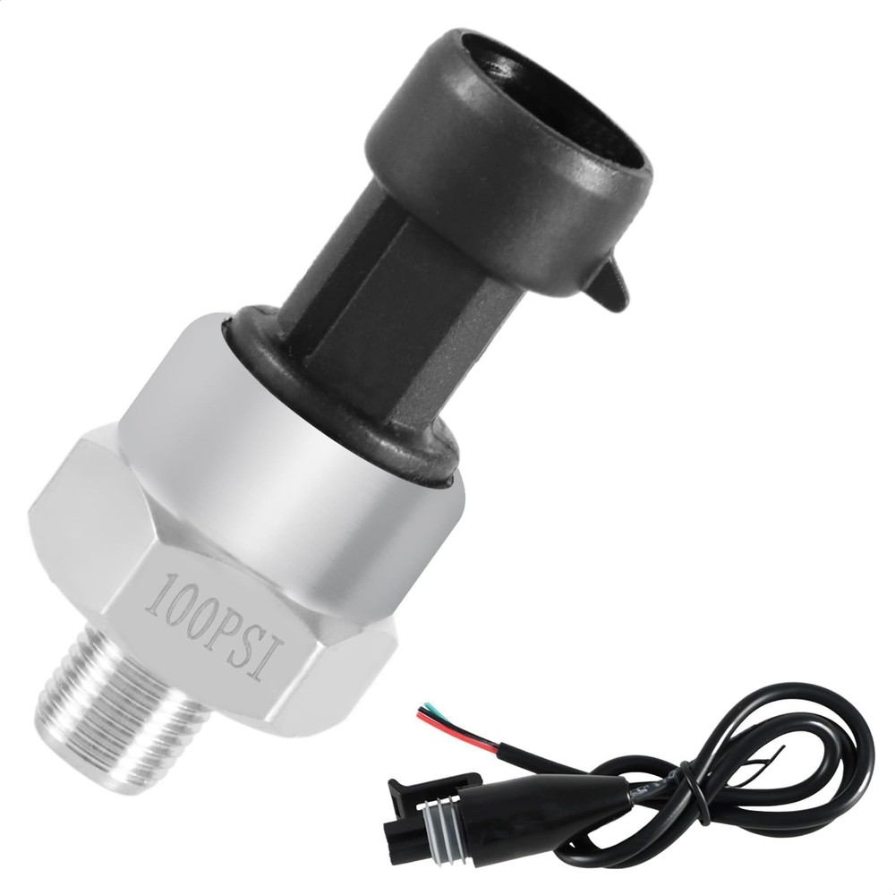 FUSCH 100 PSI Pressure Transducer Sensor with Connector Harness, 1/8