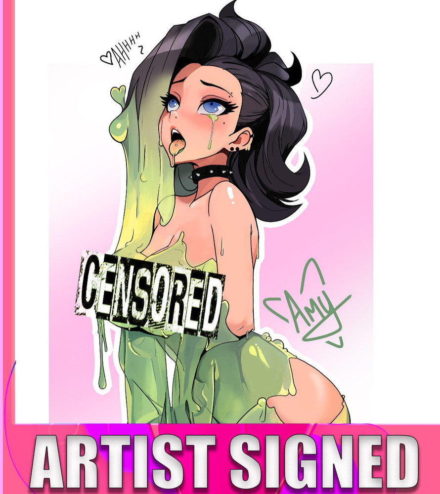 Amy Goo Girl slime monster 11x17 Art Print Signed Furry Anime Sexy Waifu