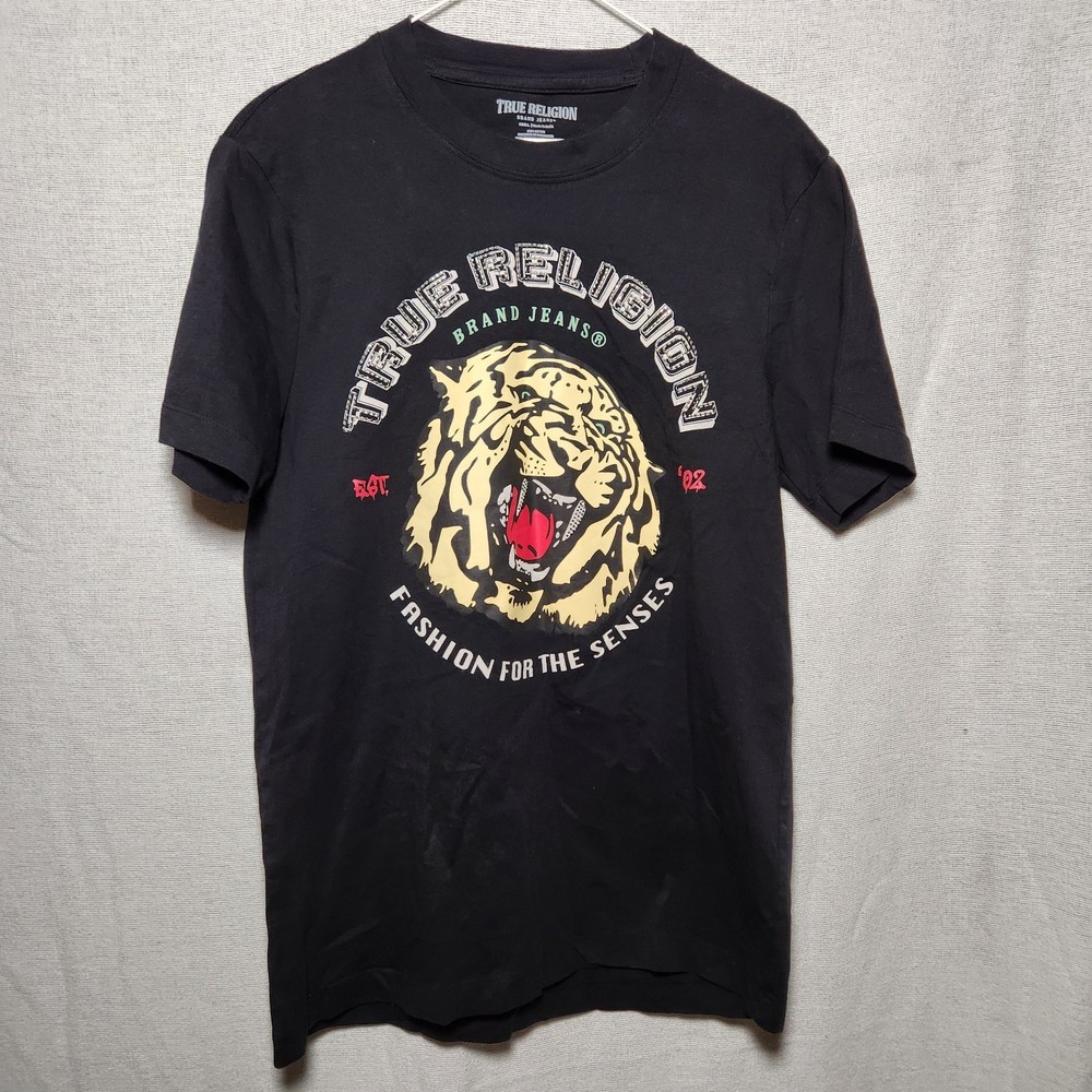 True Religion Tiger Face Short Sleeve Graphic T-Shirt Size S