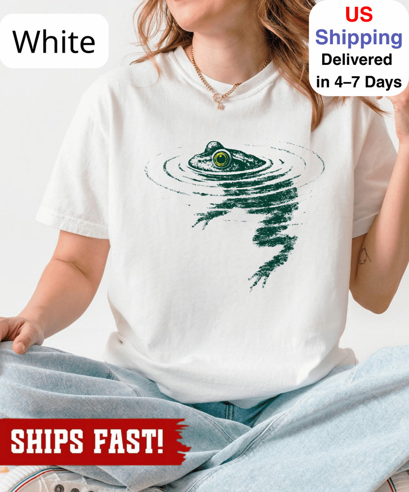 Frog Swimming Tshirt, Funny Animal Graphic Tee