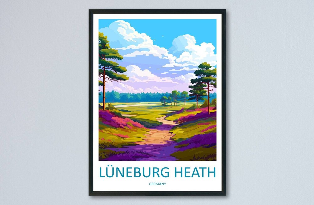 Lneburg Heath Travel Print Lneburg Heath Home Dcor Germany Art Print Germany