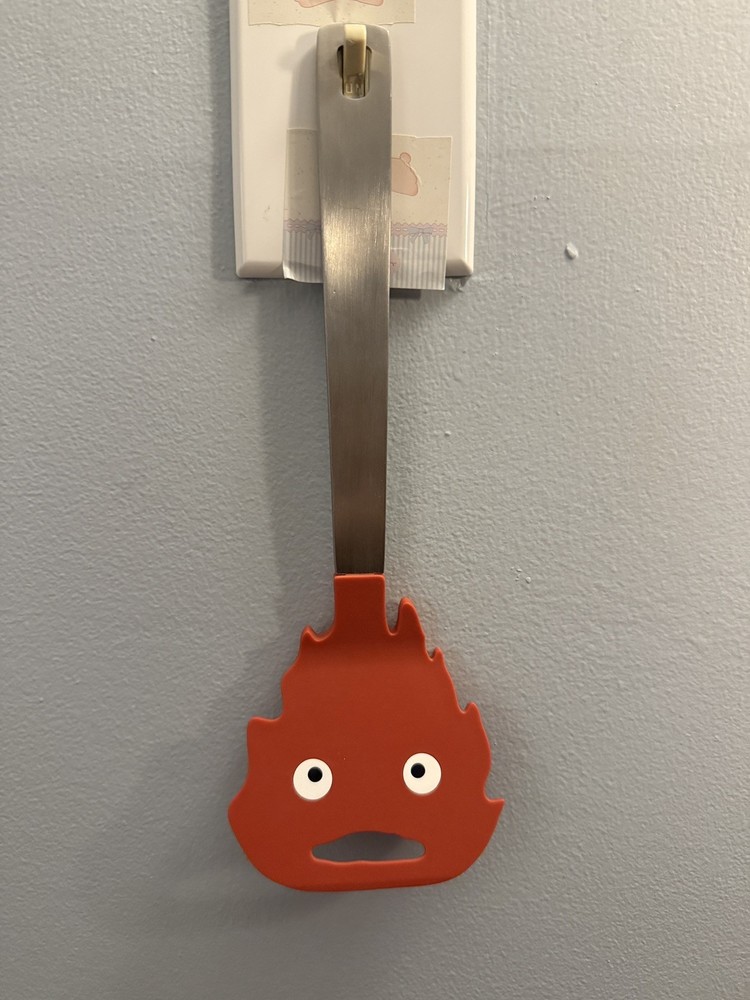 Studio Ghibli Howl’s Moving Castle Calcifer Silicone Spatula,Red,Made in Japan