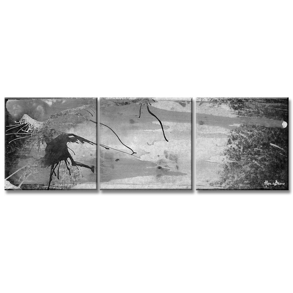 Inkd III' 3-Piece Wrapped Canvas Wall Art Set Grey (3) 20