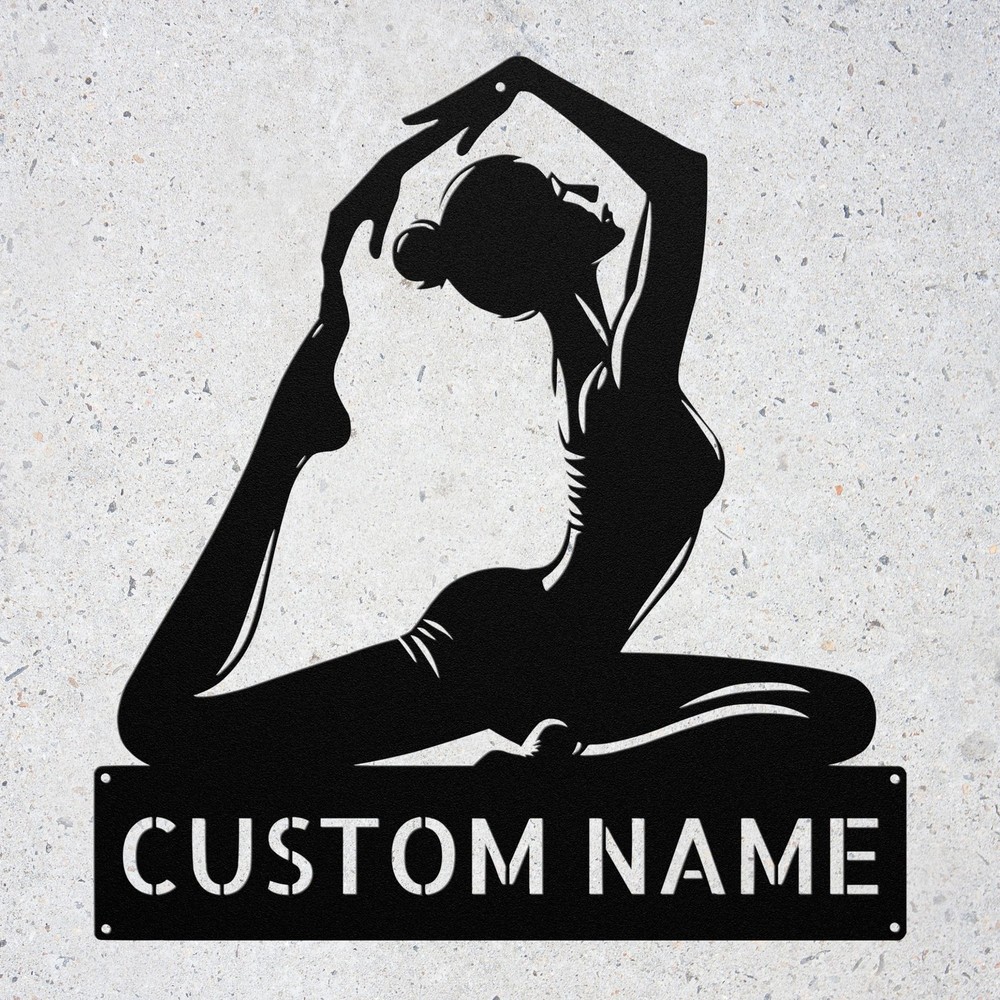 Custom Pilates Metal Sign Personalized Fitness Studio Wall Art Instructors Gift