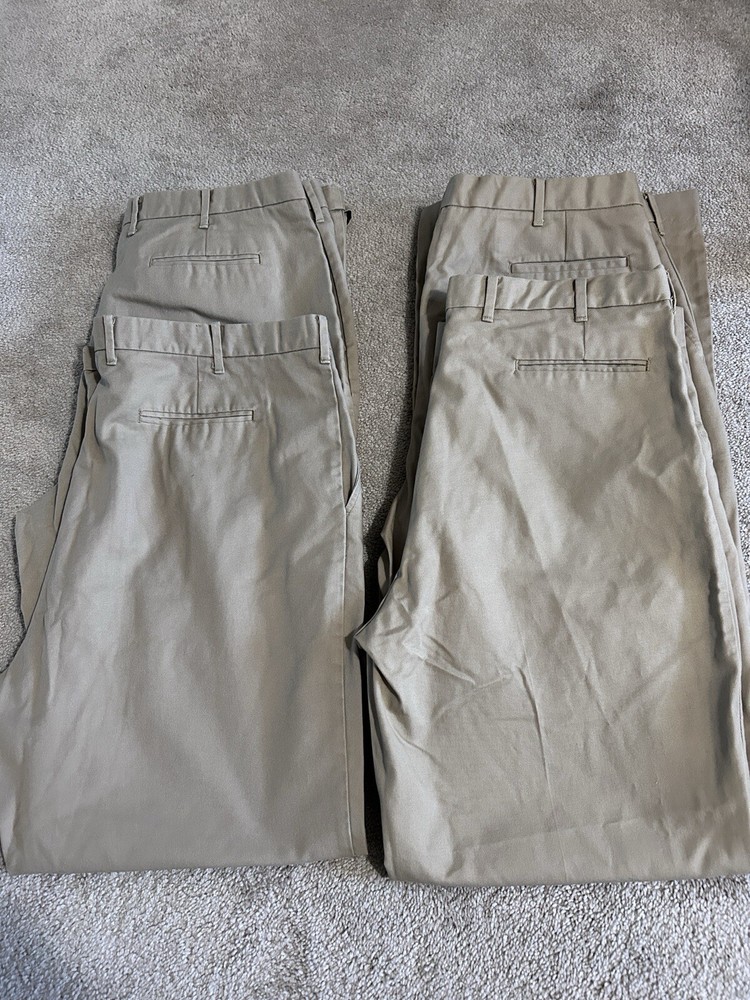 EDWARDS Mens 42 Beige Linen Cotton Blend Khakis 4pc Set 24.99$