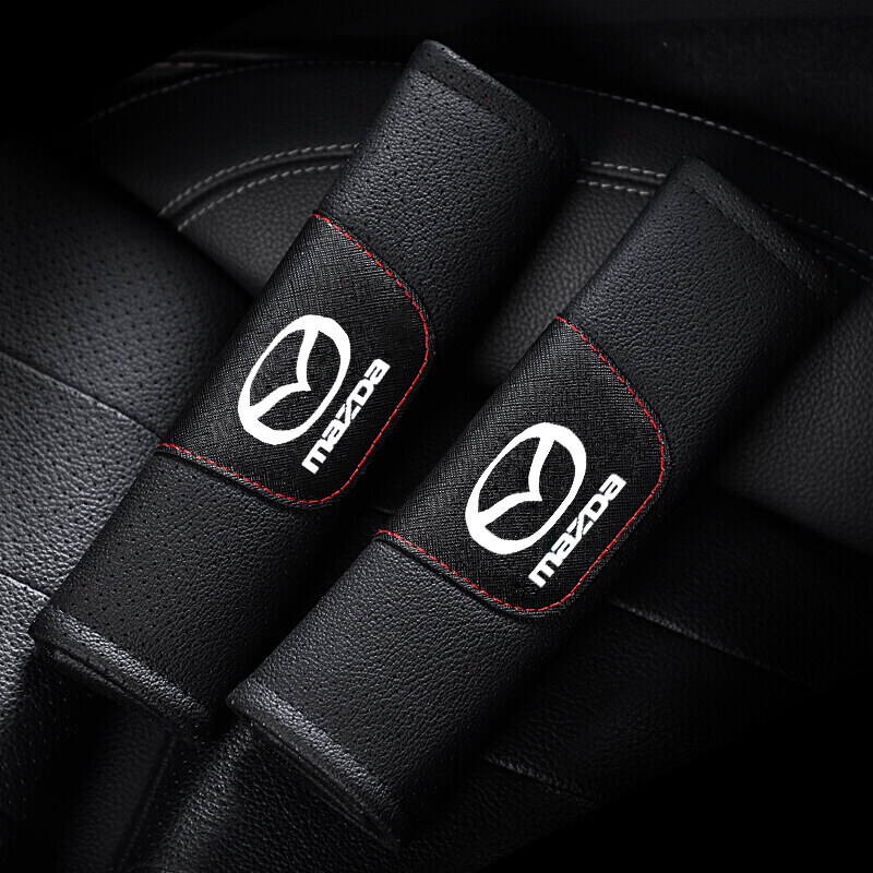 For Mazda 2pcs Car Seat Belt Cover Shoulder Cushion Pad Interior Accessories