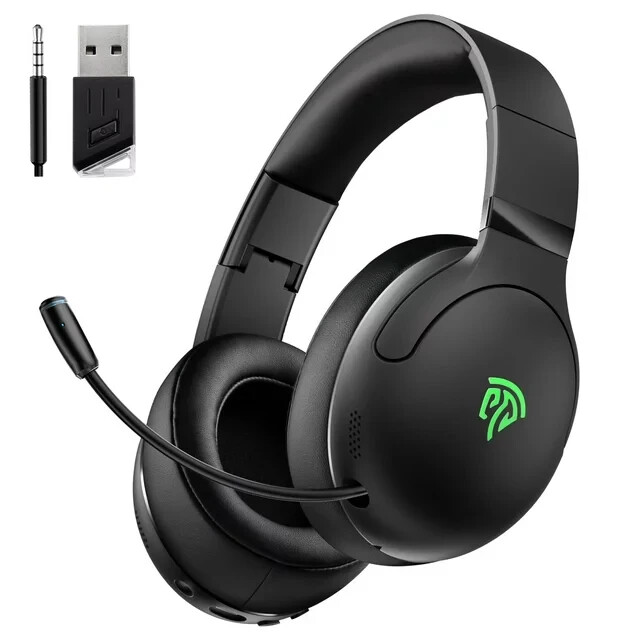 Wireless Noise Cancelling Headphones, Foldable Over-Ear Bluetooth Headset Light