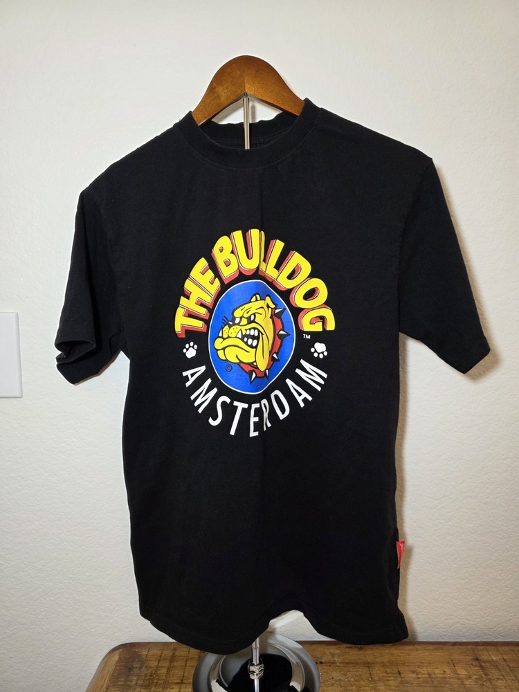 The Bulldog Amsterdam Black T-Shirt Medium Coffee Shop