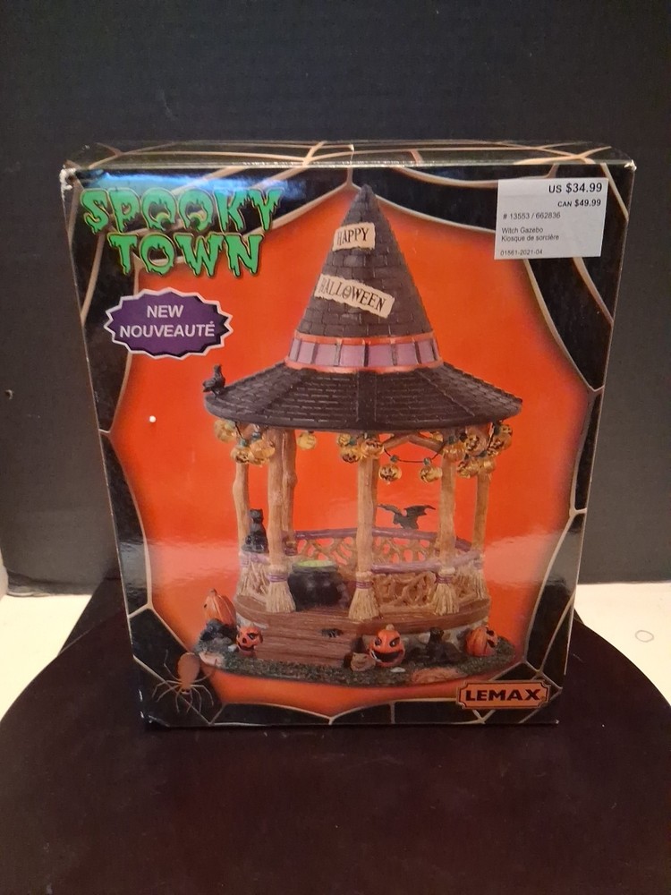 Spooky Halloween Village Witch Gazebo Accessory by Lemax