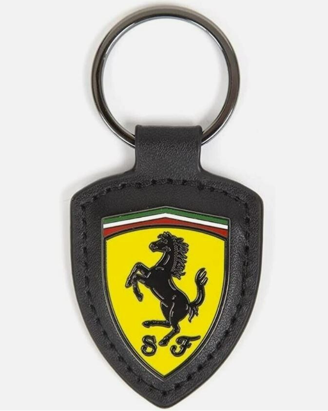 Genuine Leather Scuderia Ferrari F1 Keychain