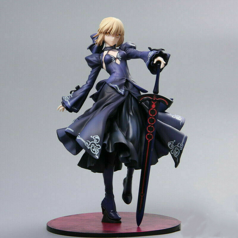 FGO Fate/stay Night Saber Alter Action Figure Black Dress PVC Anime Model Gift