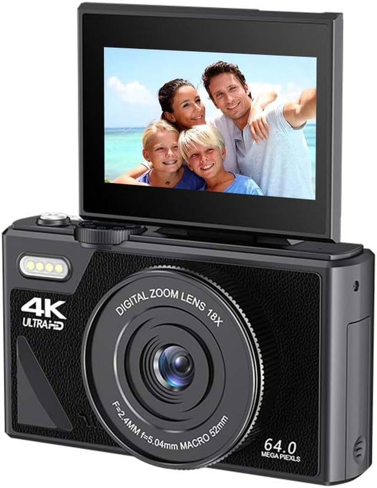 64MP Digital Camera for Photography and Video: 4K Vlogging Camera for Youtube wi