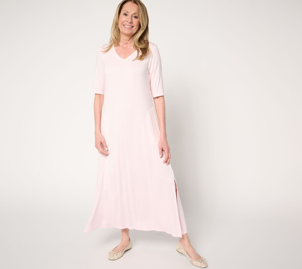Belle by Kim Gravel Women's Plus Sz Dress 1X Regular Rayon Spandex Pink A683740