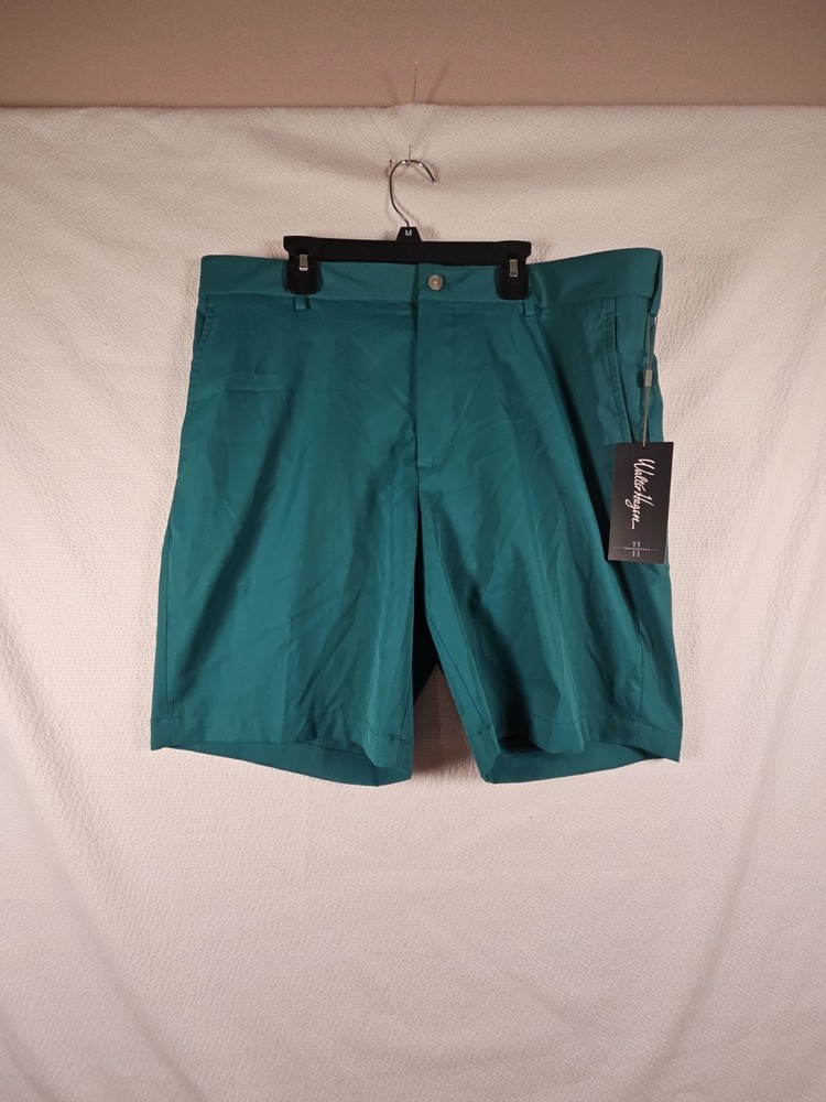 NWT Walter Hagen Performance 11 Flat Front 9” Inseam Clubhouse Green Shorts 36