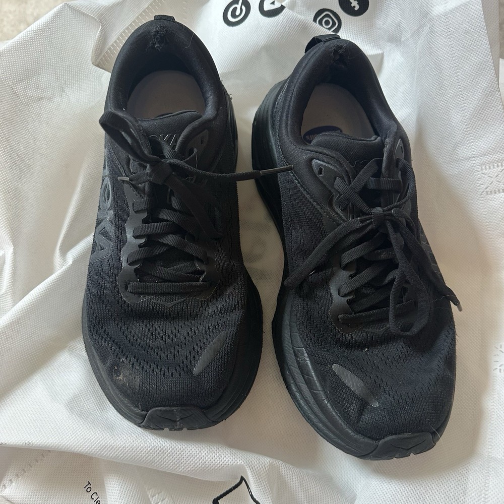 Hoka Black Bondi 8 Sneakers for Women Size 8 Men Size 6