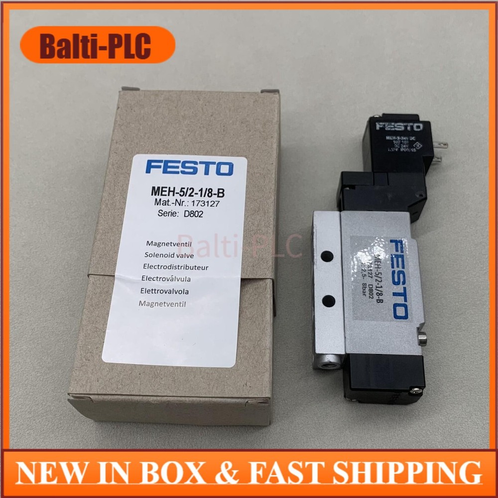 New In Box FESTO MEH-5/2-1/8-B 173127 Solenoid Valve Free Shipping