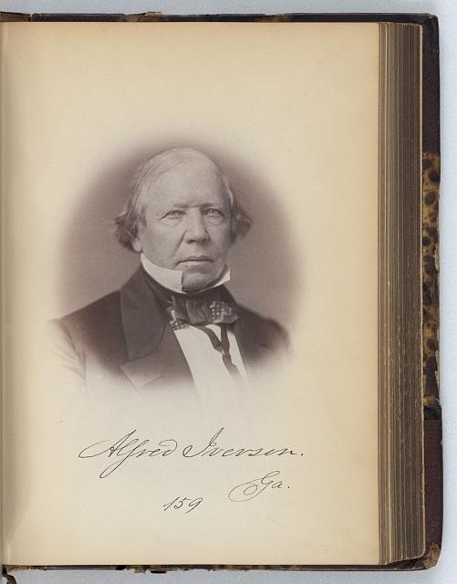 Photo:Alfred Iverson Georgia Senator 1859 35th Congress Portrait