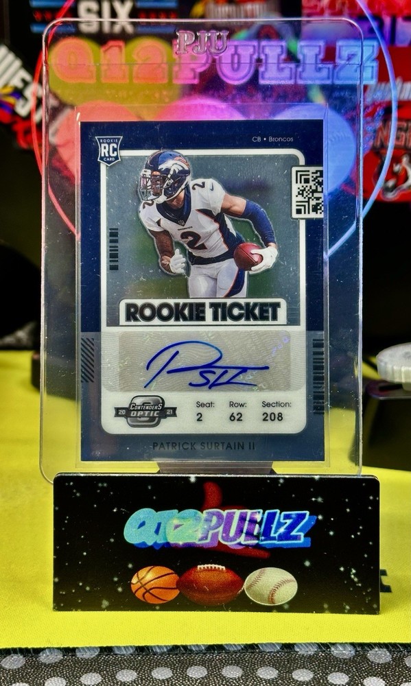 2021 Panini Contenders Optic Patrick Surtain II Rookie Ticket Auto RC Broncos