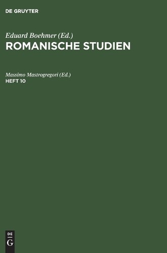Romanische Studien. Heft 10 (Hardback)