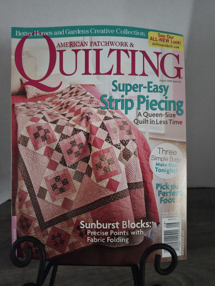 American Patchwork & Quilting Magazine August 2008 Better Homes & Gardens