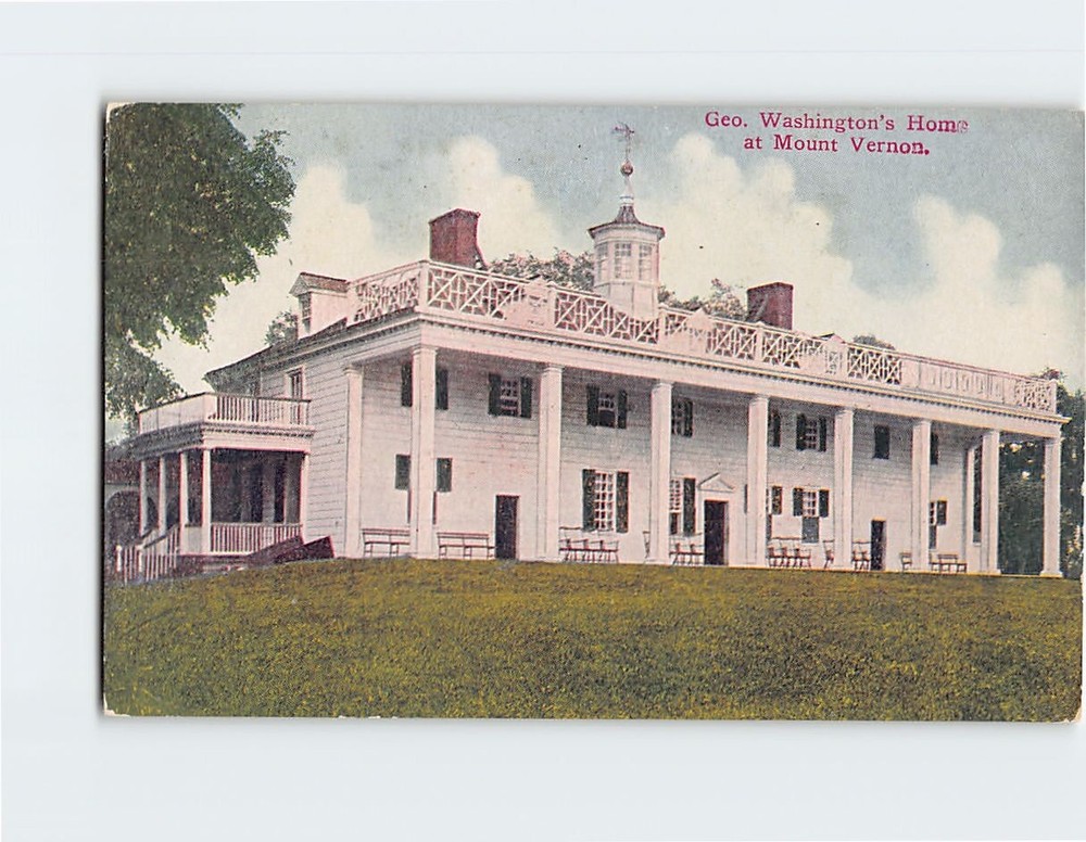 Postcard George Washington's Home Mt. Vernon Virginia USA