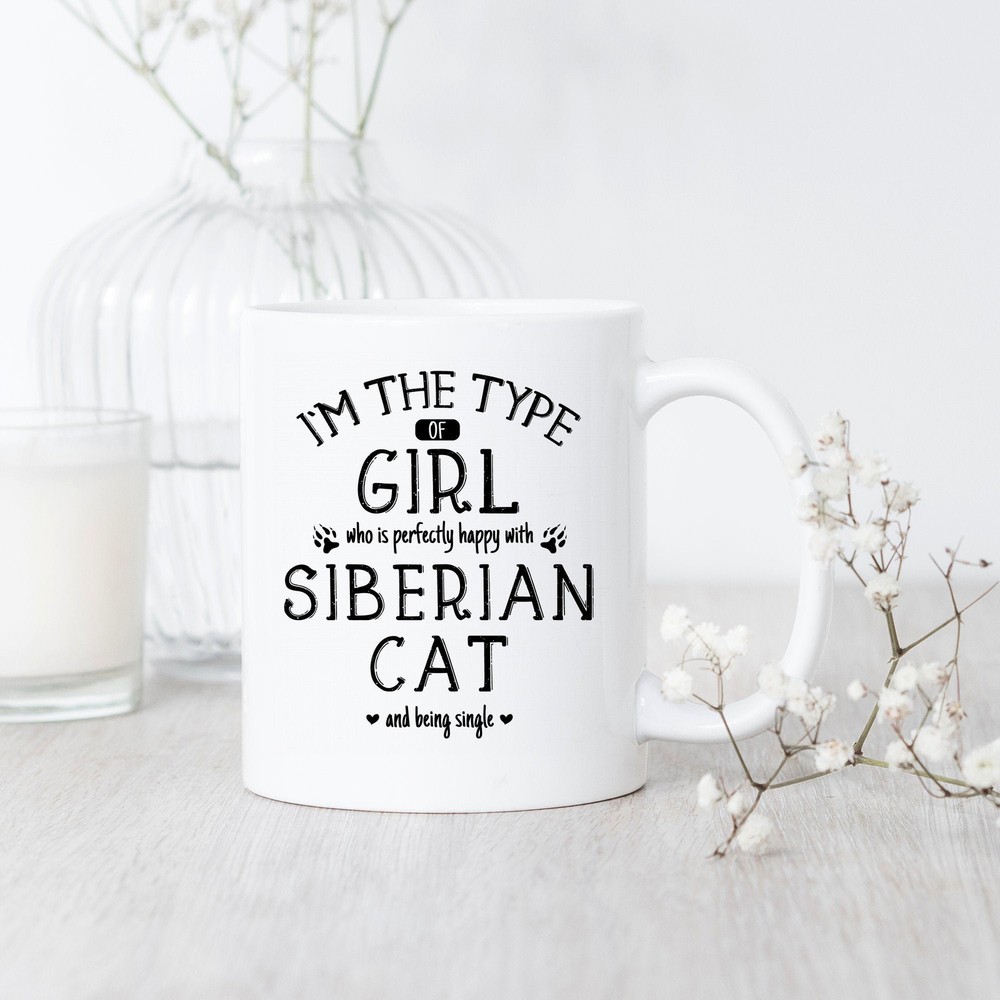 Siberian Cat Girl Mug Funny Siberian Cat Mug Siberian Cat Lover Gift Siberian