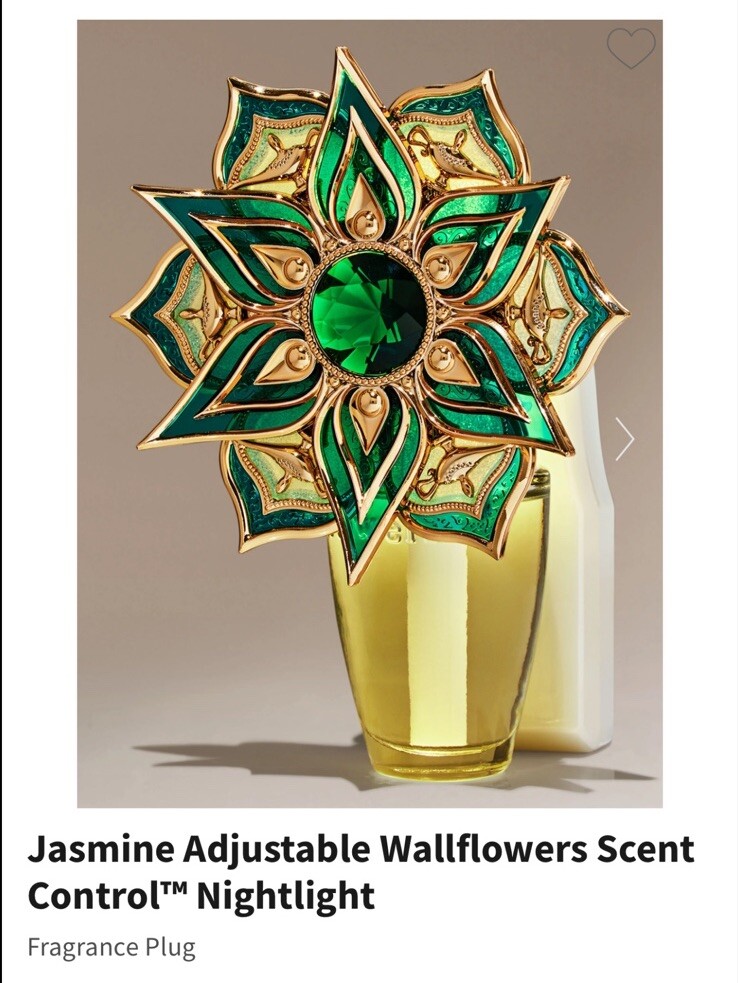 Bath & Body Works Jasmine Wallflowers Scent Control Nightlight with Adjustable Settings