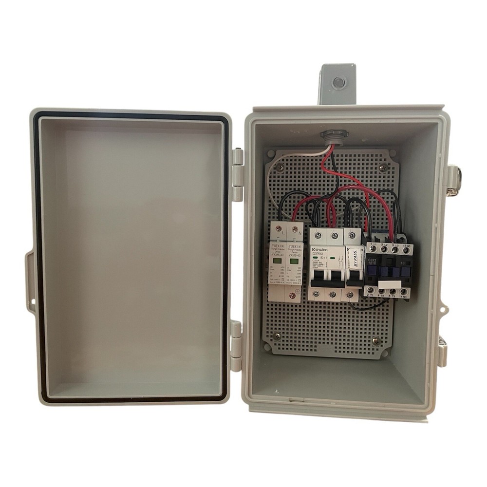 Waterproof (IP67) ABS electrical junction box with hinged lid.-image