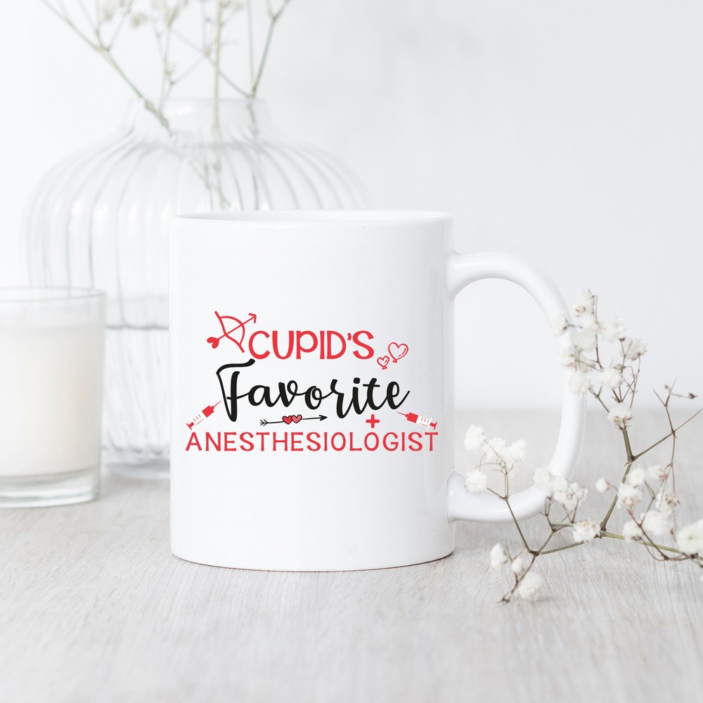 Anesthesiologist Valentine Cupid's Favorite Mug Anesthesiology Valentines Mug