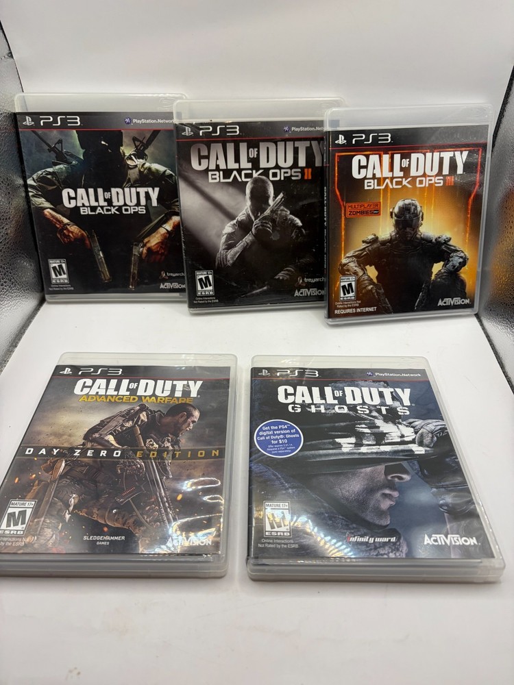 Call of Duty Playstation 3 PS3 Lot (Black Ops 1, 2, 3) Ghosts, Warfare Complete