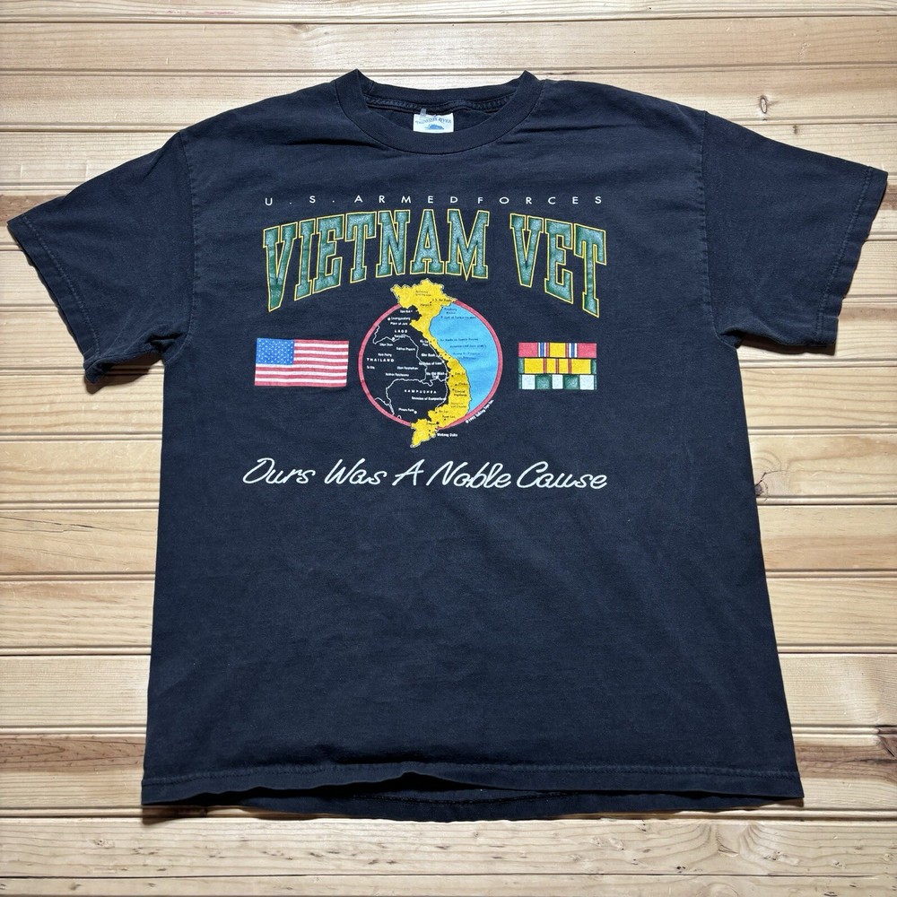 Vintage 90s US Armed Forces Vietnam Vet Military 1992 Shirt Size Large