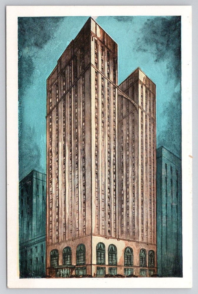 The Pittsburgher Hotel Pittsburgh PA Lumitone Photoprint Vintage Postcard