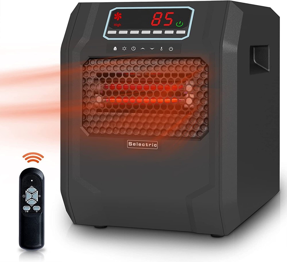 Selectric Electric Space Heater for Indoor Use, Portable Infrared Space Heate...