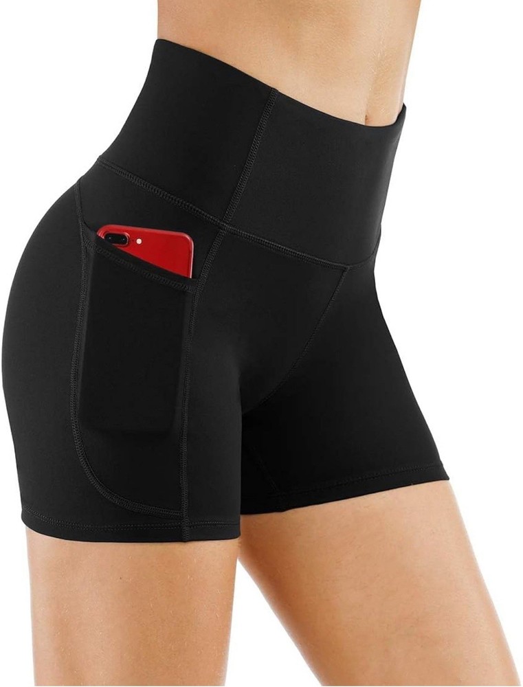 High Waist Workout Shorts Breathable Dolphin Split Elastic Lounge Yoga Shorts