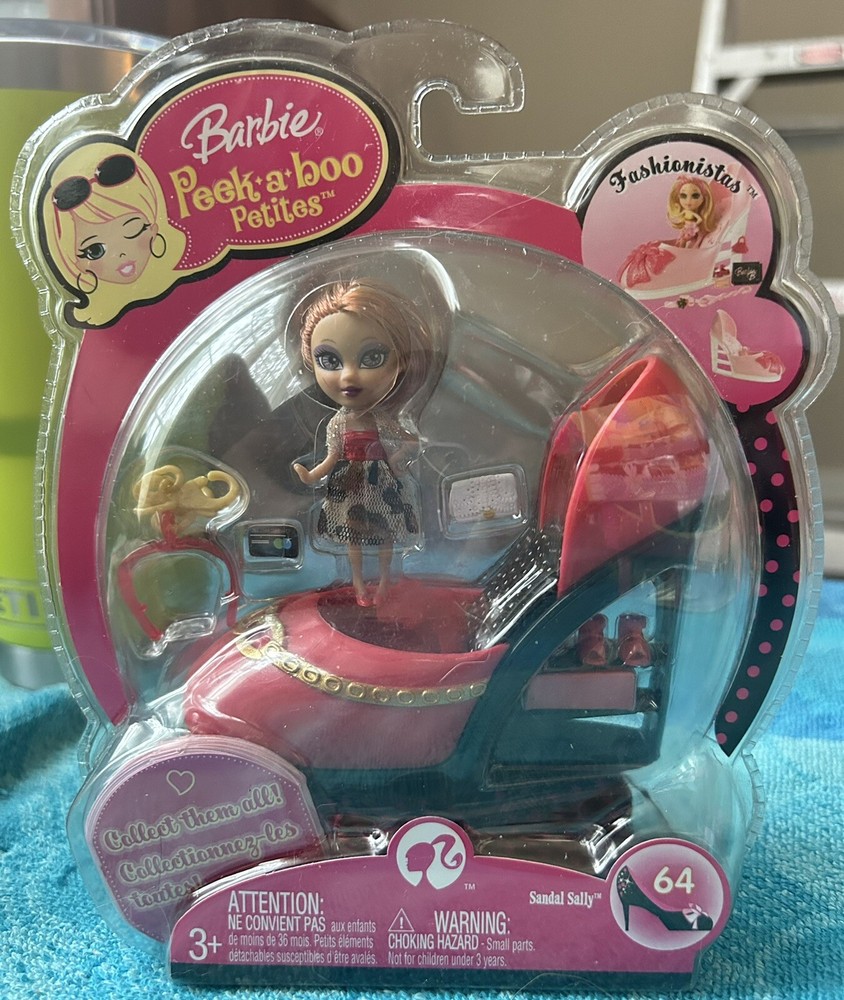 2008 Barbie Peek A Boo Petites Sandal Sally Doll New Sealed