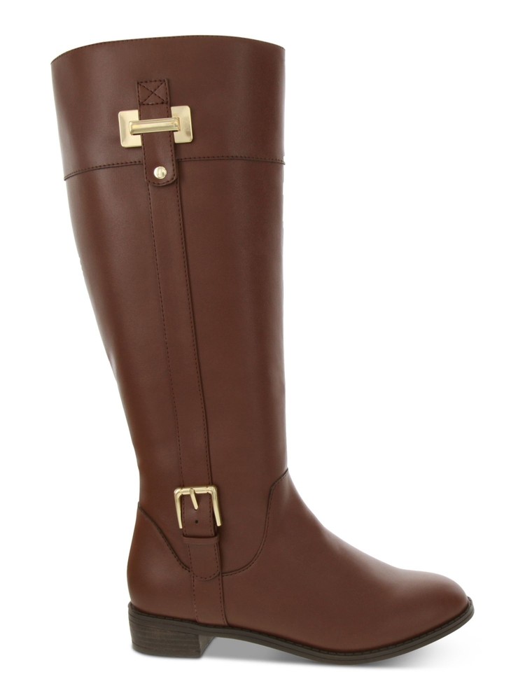 KAREN SCOTT Womens Cognac Brown Deliee2 Round Toe Block Heel Riding Boot 5 M