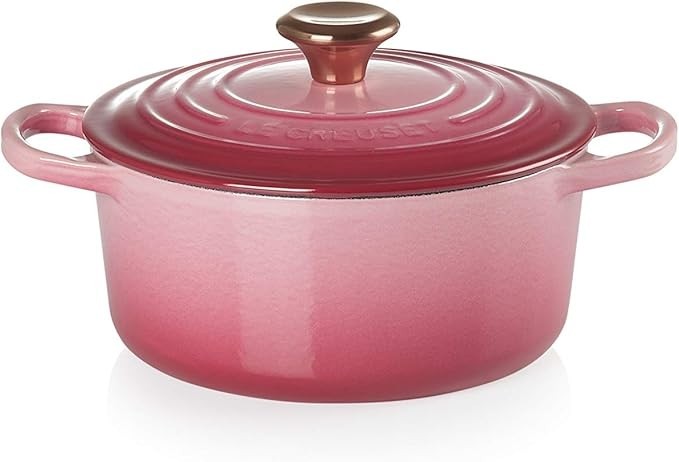 Le Creuset Signature Cocotte Ronde 18cm Berry Pink Cast Iron Enamel Pot JPN  New