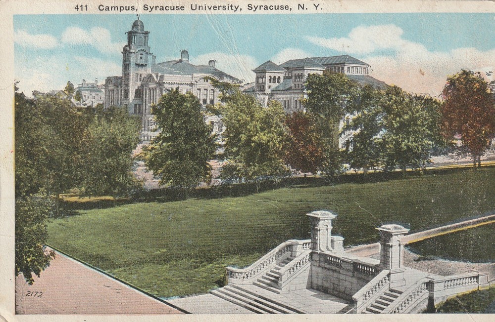 Campus Syracuse University New York Vintage souvenir postcard A 7939