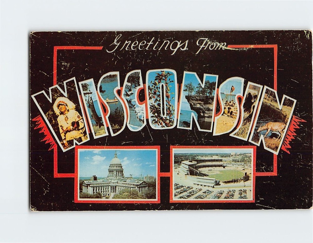 Postcard Greetings From Wisconsin USA