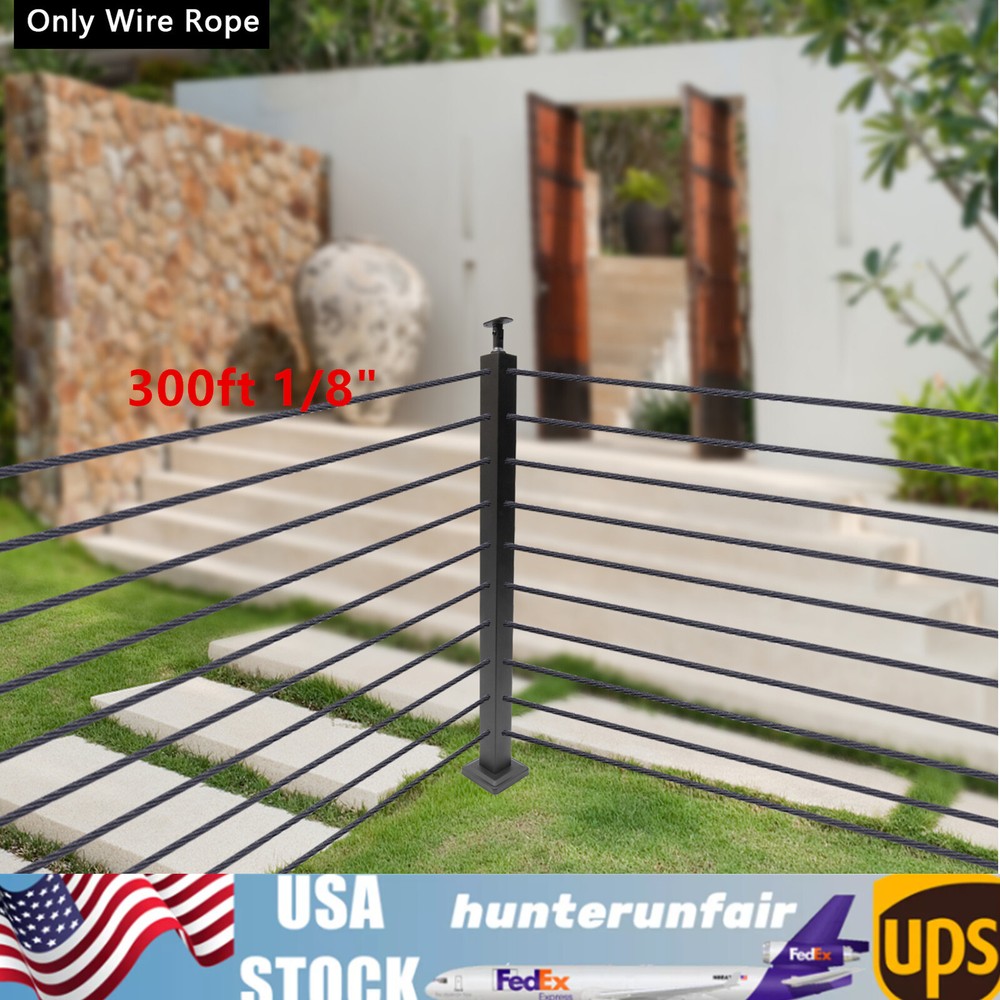 1/8“ Wire Rope 300ft Stainless Steel Wire Chain Cable Vinyl Coated Wire Rope