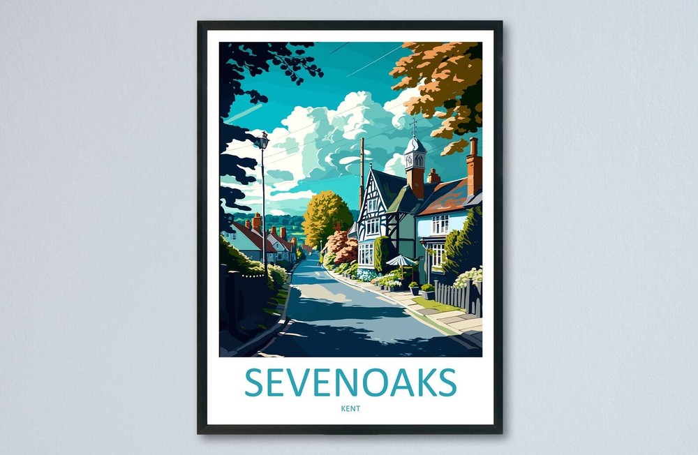 Sevenoaks Travel Print Wall Art Sevenoaks Wall Hanging Home Dcor Sevenoaks Gift