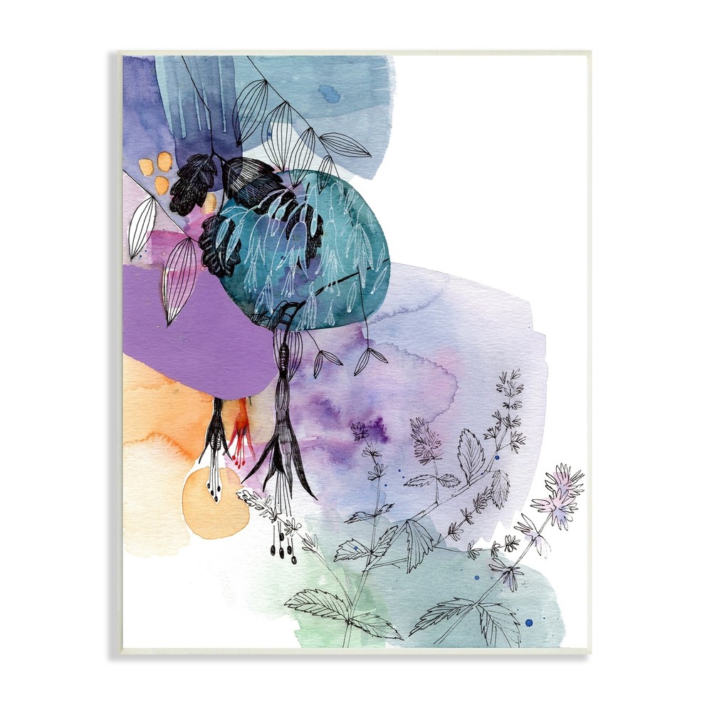 Stupell Modern Tropical Forest Flowers Sketch Abstract-image