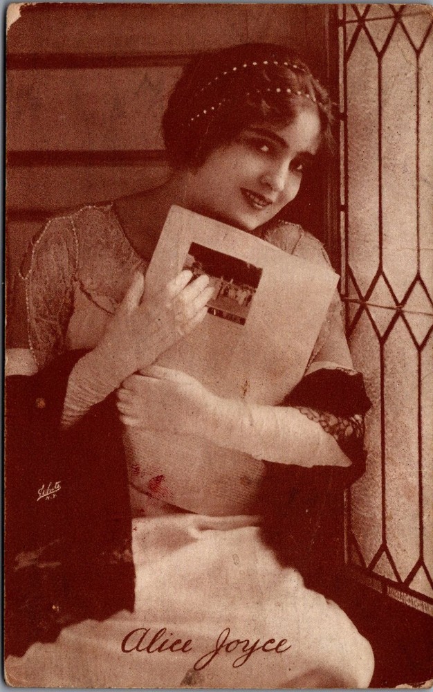 Alice Joyce Silent Film Star Photo Postcard Schaefer NY RPPC 1910s Actress